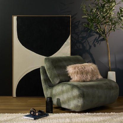 Fauteuil pivotant Sashka - Vert forêt