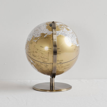 Globe tournant - Or/Crème