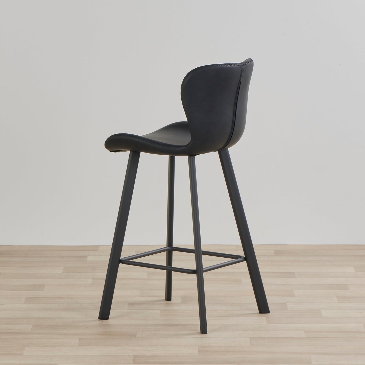 Tabouret de bar Sala en polyuréthane - Noir/Noir