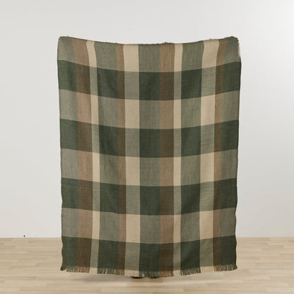 Mack Check Throw - Vert/Marron