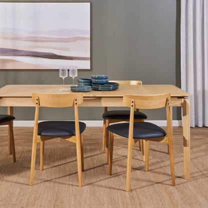 Chaise de salle à manger Henry - Chêne/PU