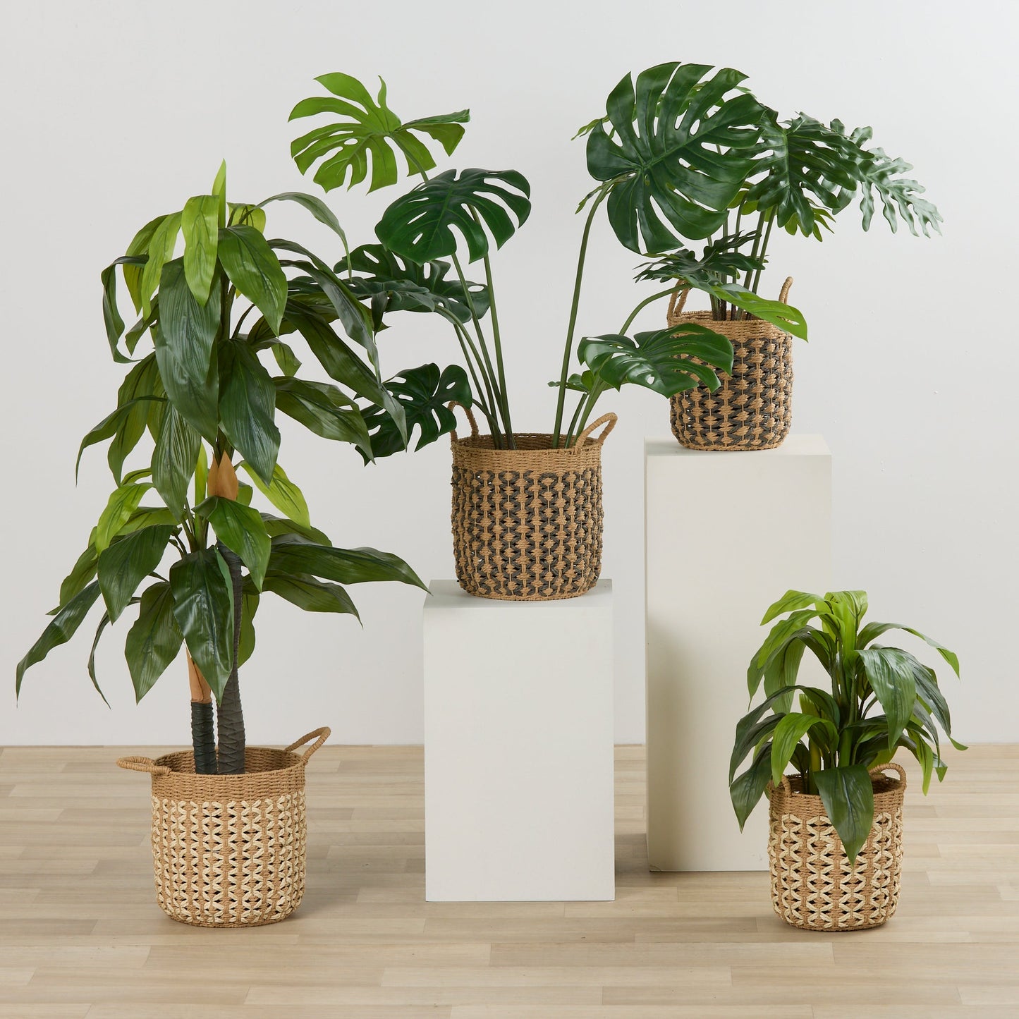 Panier Tino - Grand - Naturel/Marron