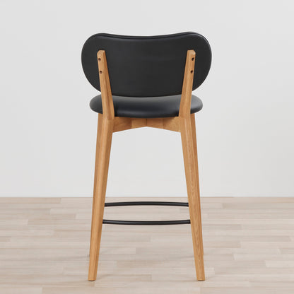 Tabouret de bar Briar - Chêne/Noir