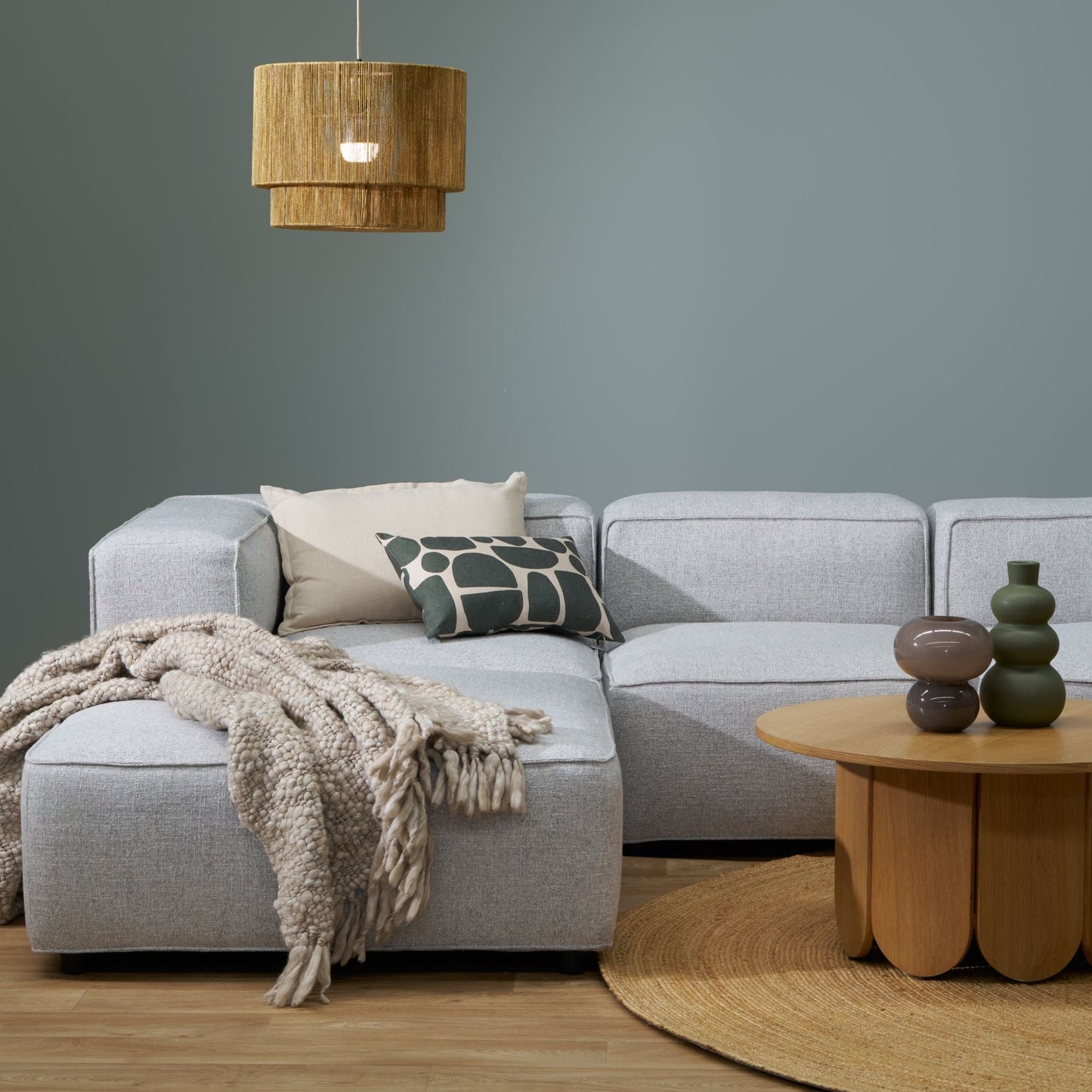 Fauteuil modulaire Abbot sans accoudoirs, 1 place - Naturel