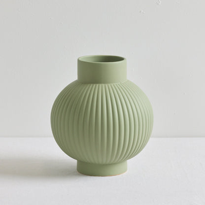 Vase côtelé Tessa - Sauge