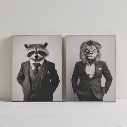 Imprimé costume de raton laveur - Noir et blanc