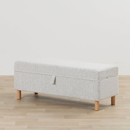 Pouf de rangement - Gris clair
