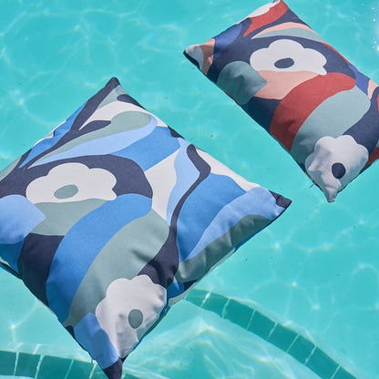 Coussin d'extérieur Cassia - Bleu/Vert - 50x50cm