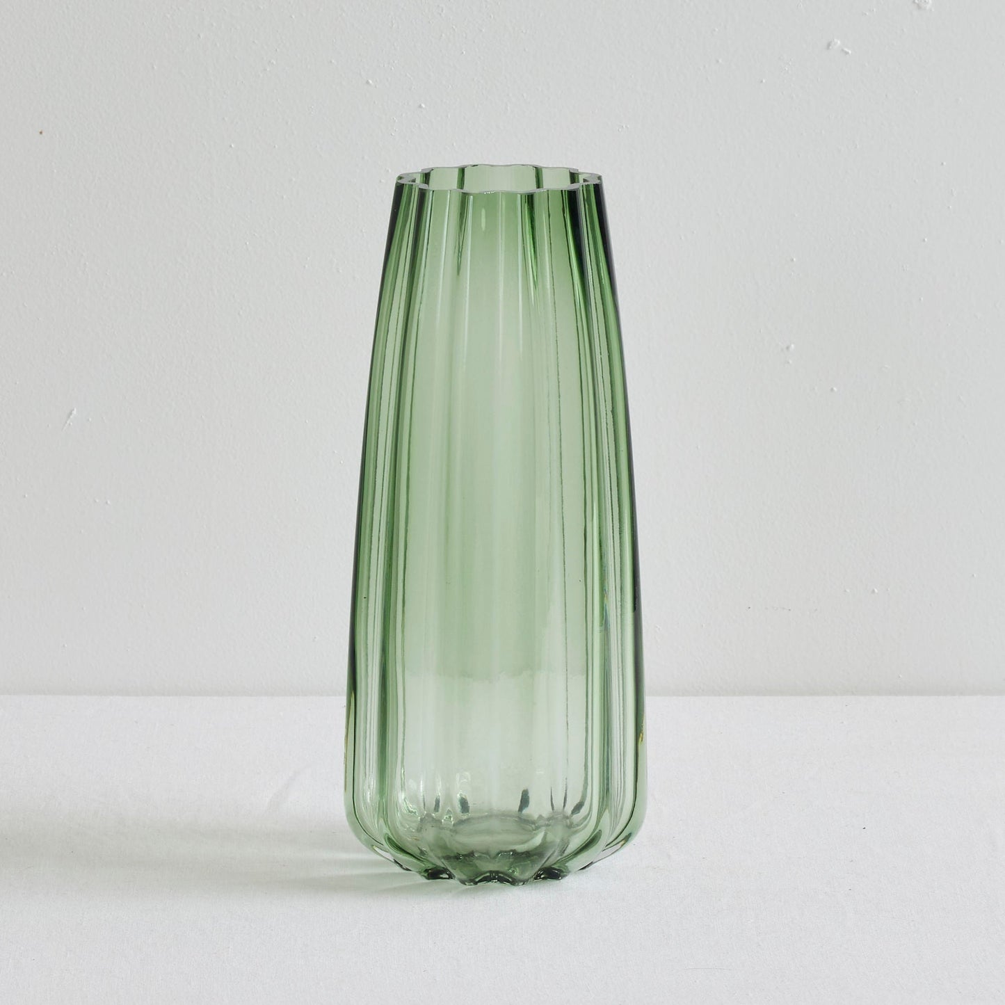 Vase Elena en verre - Gris/Vert