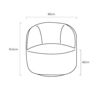 Fauteuil pivotant Lexie - Crème