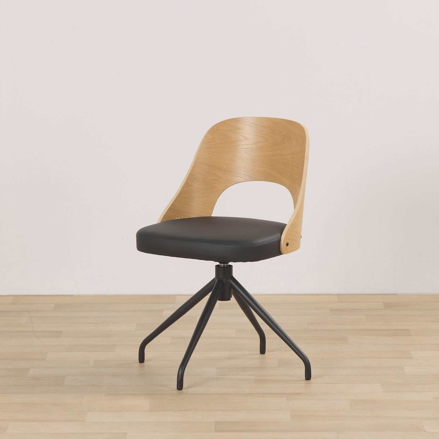 Fauteuil pivotant Adoni - Chêne/Noir