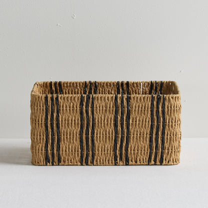 Panier Raya - Grand - Naturel/Noir