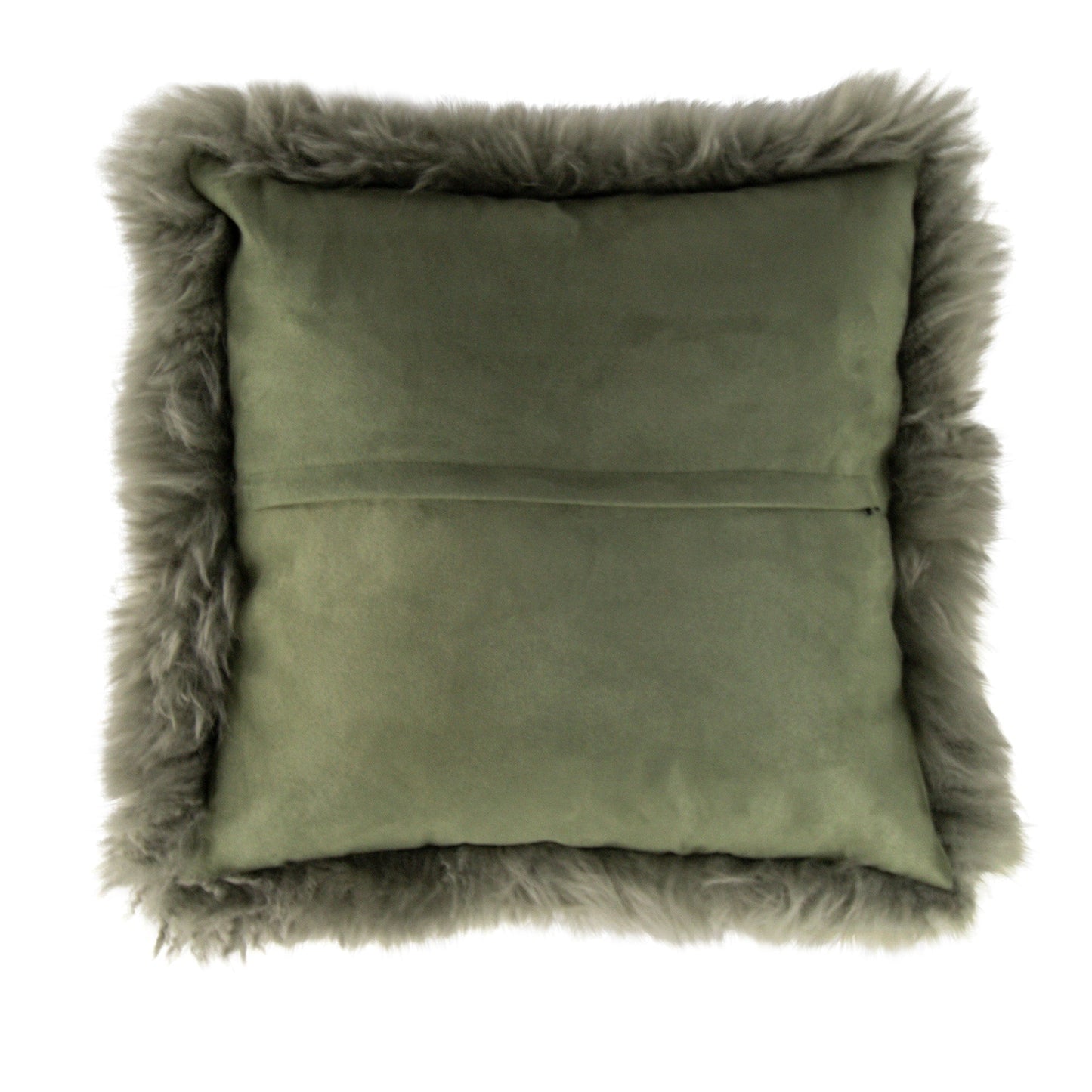 Coussin en peau de mouton - Sauge - 45 x 45 cm