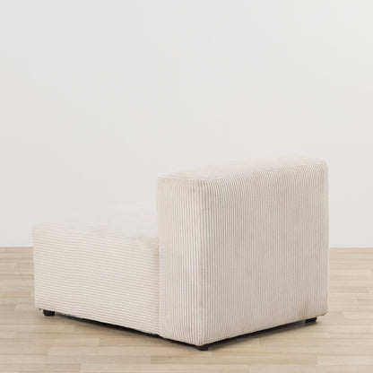 Fauteuil Finnian 1 place sans accoudoirs - Blanc cassé