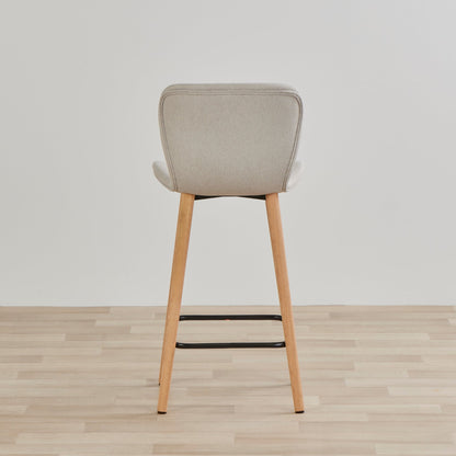 Tabouret de bar Sala - Chêne/Crème