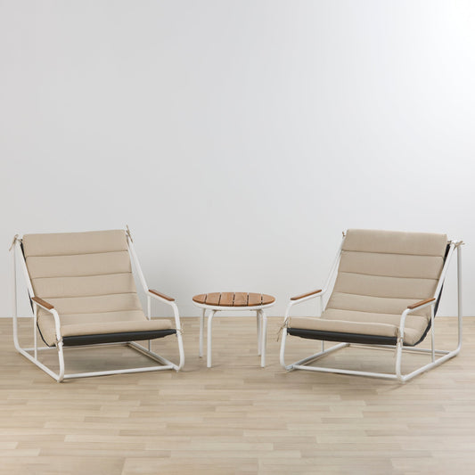 Ensemble de chaises longues Cabana - 3 pièces - Naturel