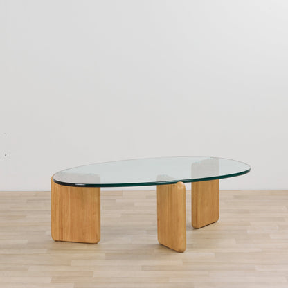 Table basse Pascal - Naturel/Verre