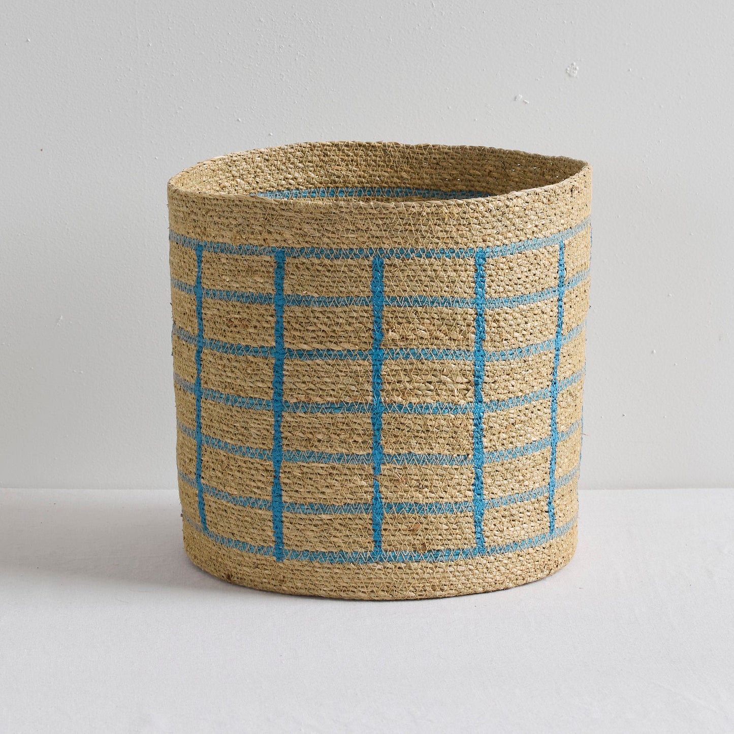 Panier treillis - Bleu lac/Naturel - Grand