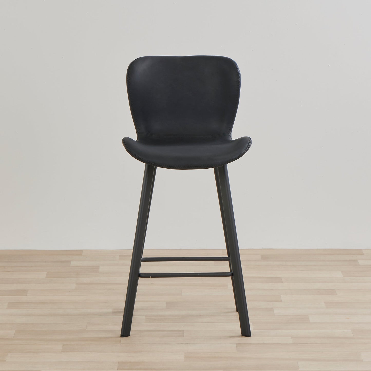 Tabouret de bar Sala en polyuréthane - Noir/Noir