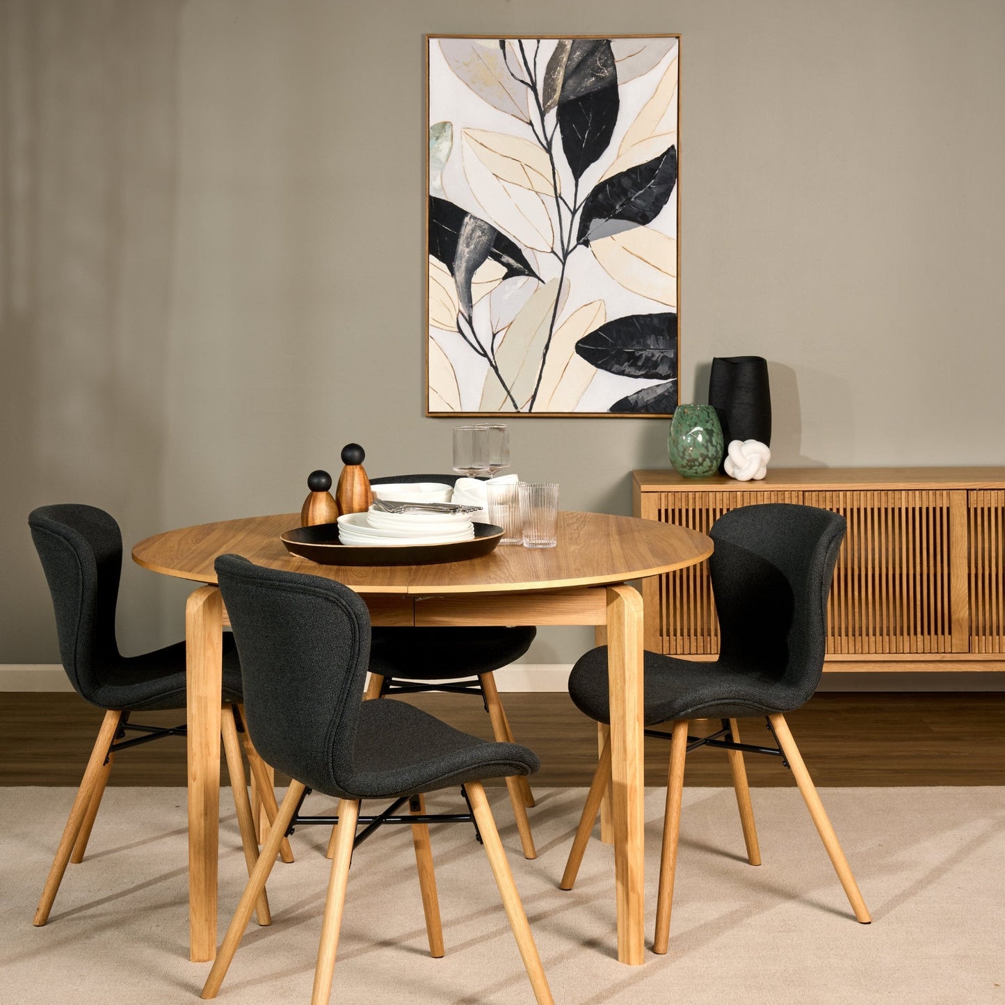 Table de salle à manger ronde Ella - Frêne