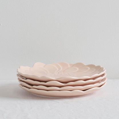 Assiettes à dessert Zinnia - Rose - 4 pièces