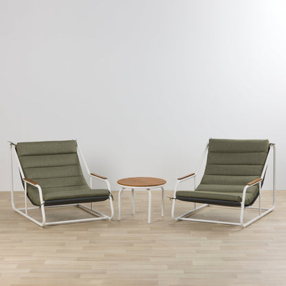 Ensemble de chaises longues Cabana - 3 pièces - Vert