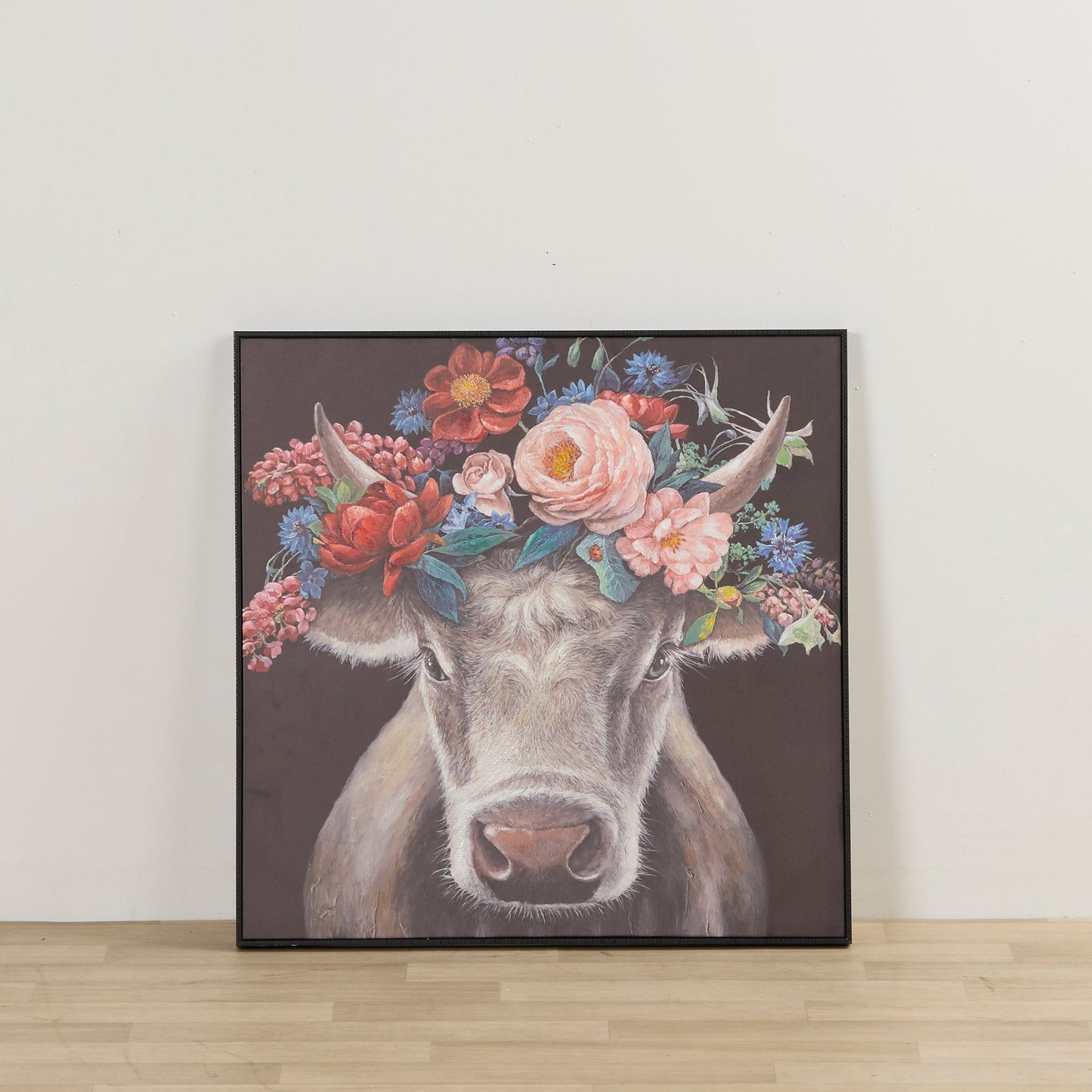 Illustration de vache fleurie