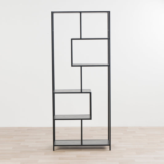 Étagère asymétrique Eliot - Noire - Haute