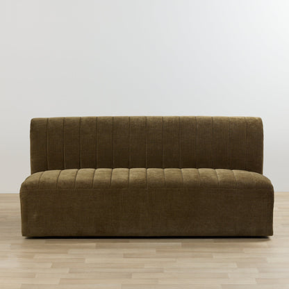 Canapé modulable Acadia 3 places sans accoudoirs - Kaki