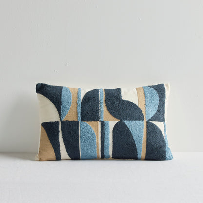 Coussin Arcs Bars - 30 x 50 cm - Bleu Multicolore