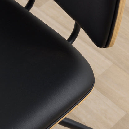 Chaise de salle à manger pivotante Hinton - Noir/Noir