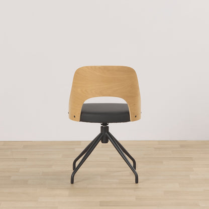 Fauteuil pivotant Adoni - Chêne/Noir