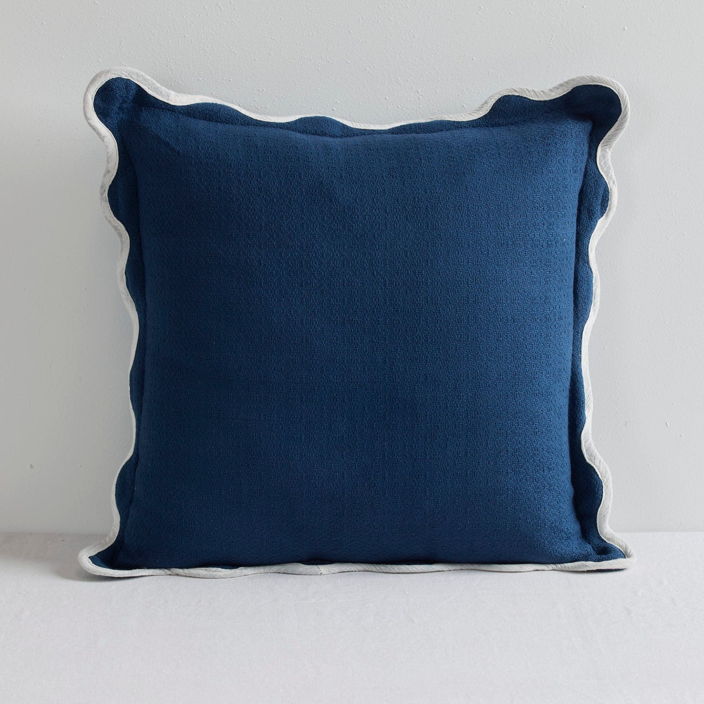 Coussin perle - Bleu foncé/Blanc - 50x50cm