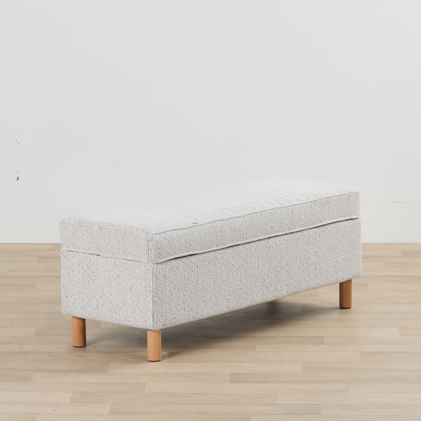 Pouf de rangement - Gris clair