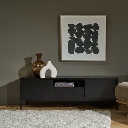 Toile Black Pebbles - Noir/Blanc