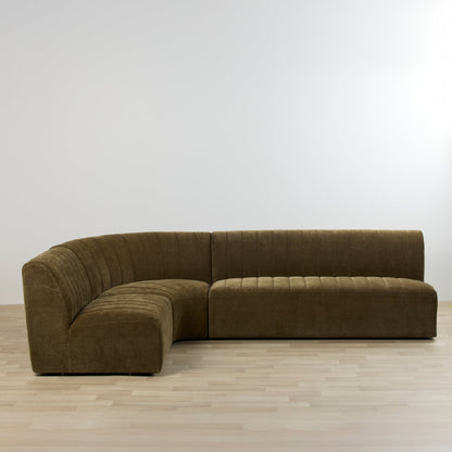 Canapé-lit modulaire Acadia 1,5 place sans accoudoirs - Kaki