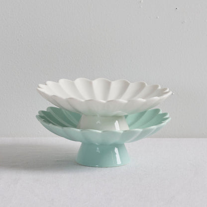 Plat sur pied Aster - Blanc