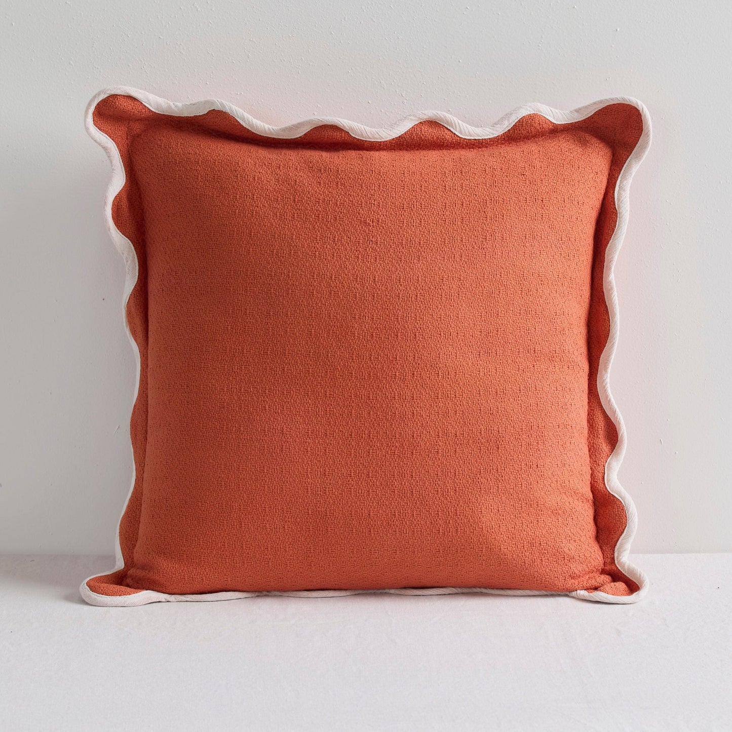 Coussin Perle - Orangina/Blanc - 50x50cm