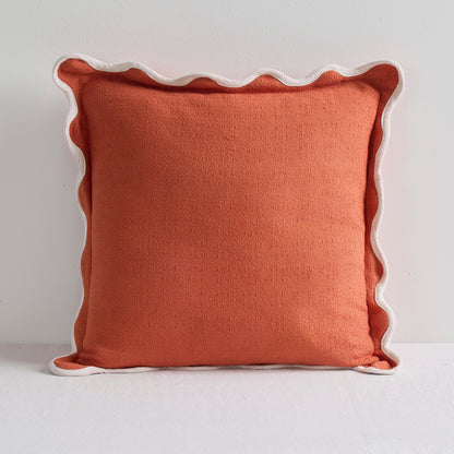Coussin Perle - Orangina/Blanc - 50x50cm
