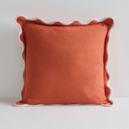Coussin Perle - Orangina/Blanc - 50x50cm