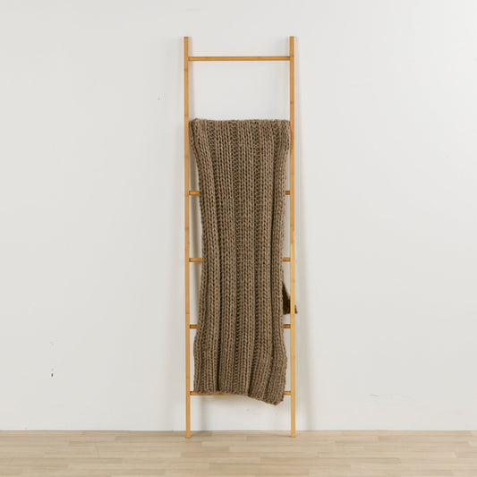 Plaid en grosse maille - Espresso