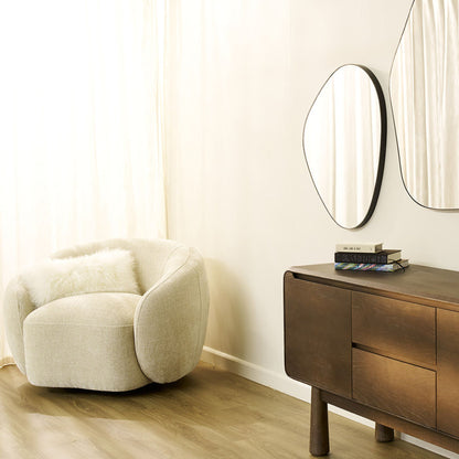 Fauteuil pivotant Duke - Naturel