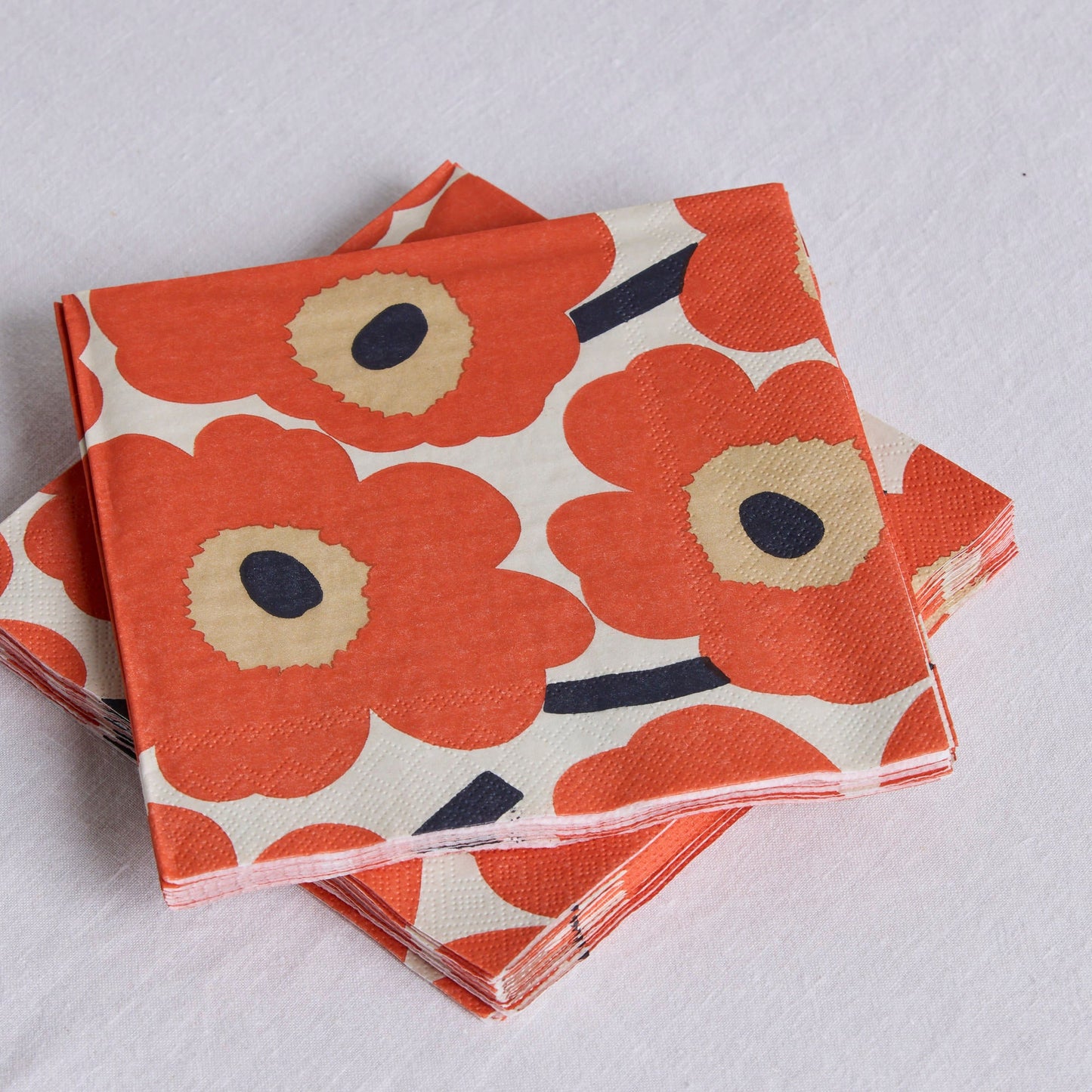 Serviettes en papier Marimekko - Crème/Rouge - Lot de 20