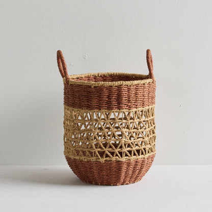 Panier Mikki - Grand - Rouille/Naturel