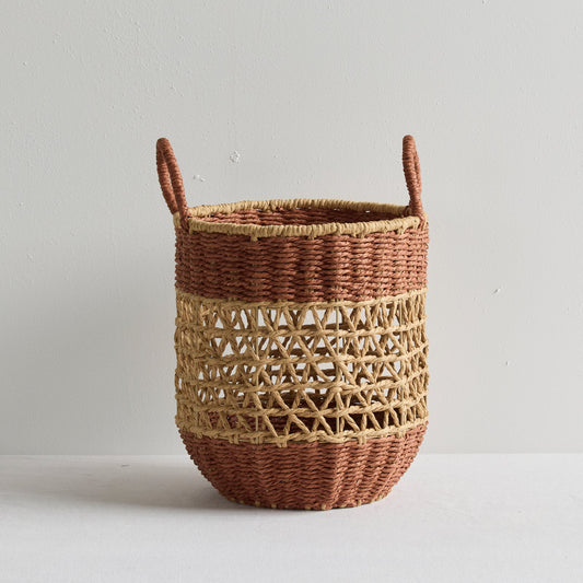 Panier Mikki - Grand - Rouille/Naturel