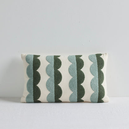 Coussin Effie - Vert moyen/Menthe - 30 x 50 cm