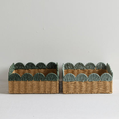 Plateau Zola - Grand - Naturel/Gris bleu