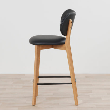 Tabouret de bar Briar - Chêne/Noir