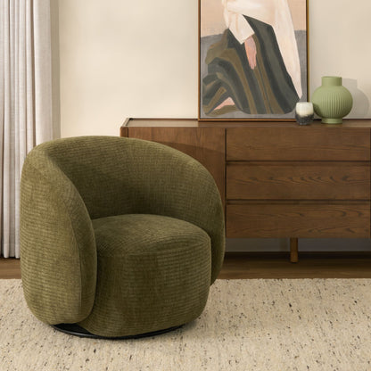 Fauteuil pivotant Marana - Vert olive