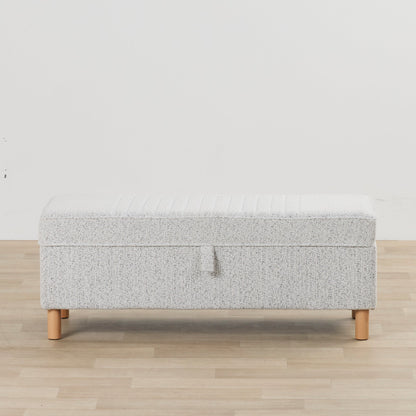 Pouf de rangement - Gris clair